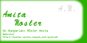 anita mosler business card